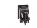 Switch rocker snap-in on/off rectangular red DPST 4A/250V IP40